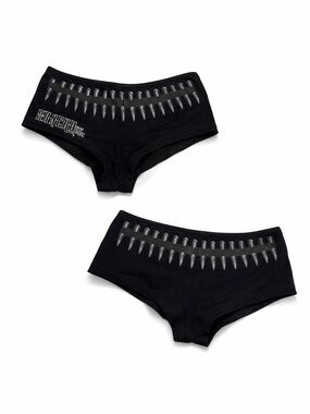 Black Bullet Print Boyshorts